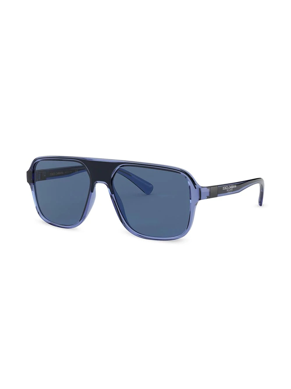 logo-embossed square-frame sunglasses - 2