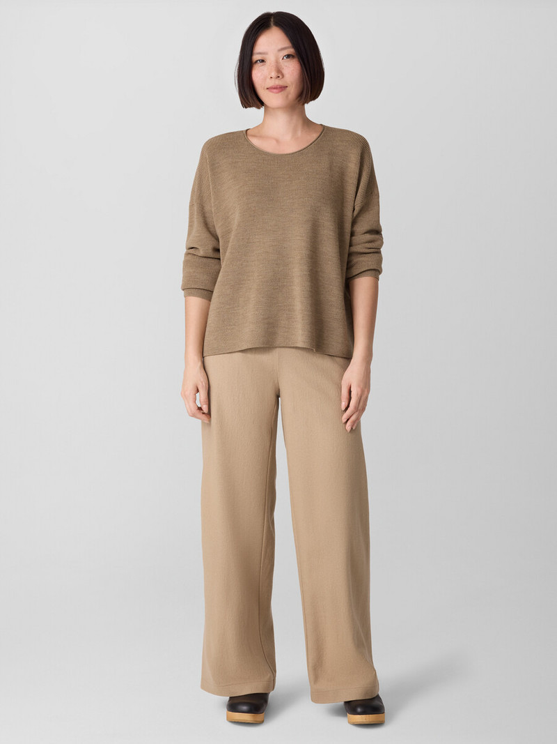 Felted Wool Jersey Wide-Leg Pant in Regenerative Wool 6