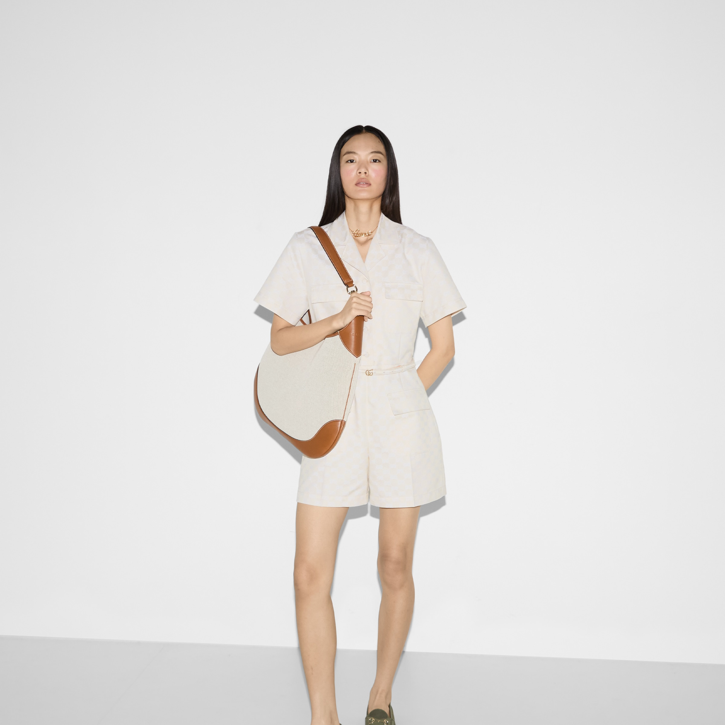 GG cotton gabardine jumpsuit - 6