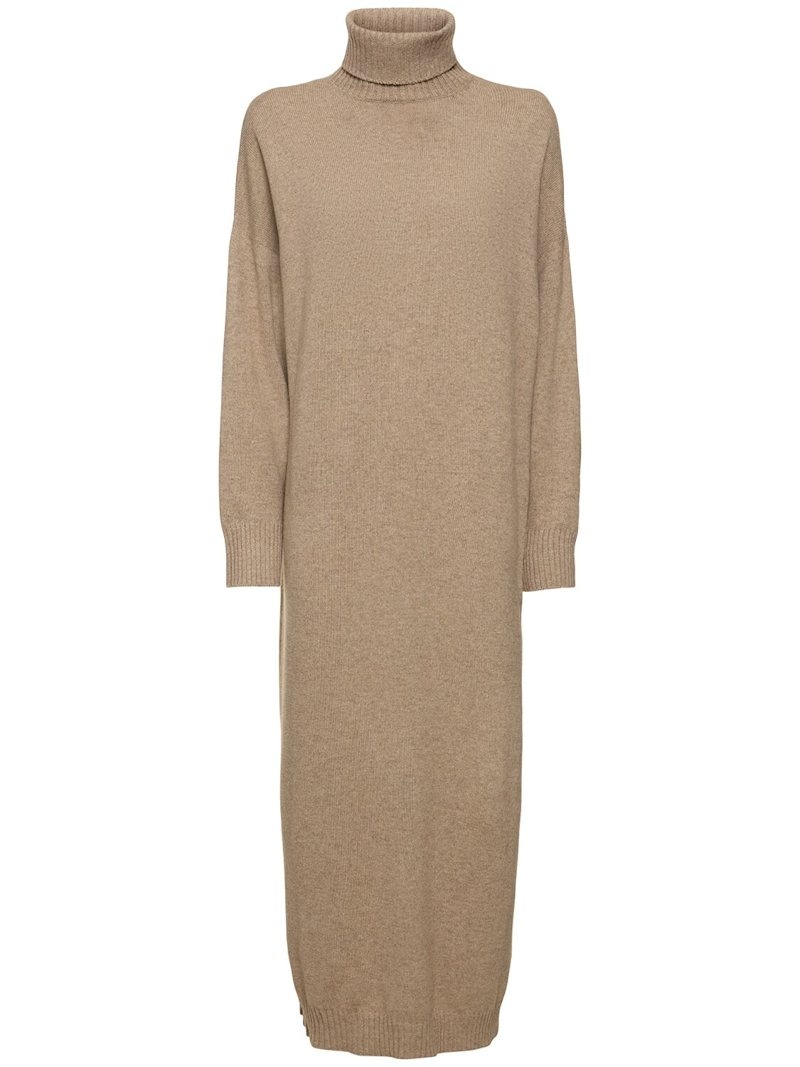 Cashmere turtleneck midi dress - 1