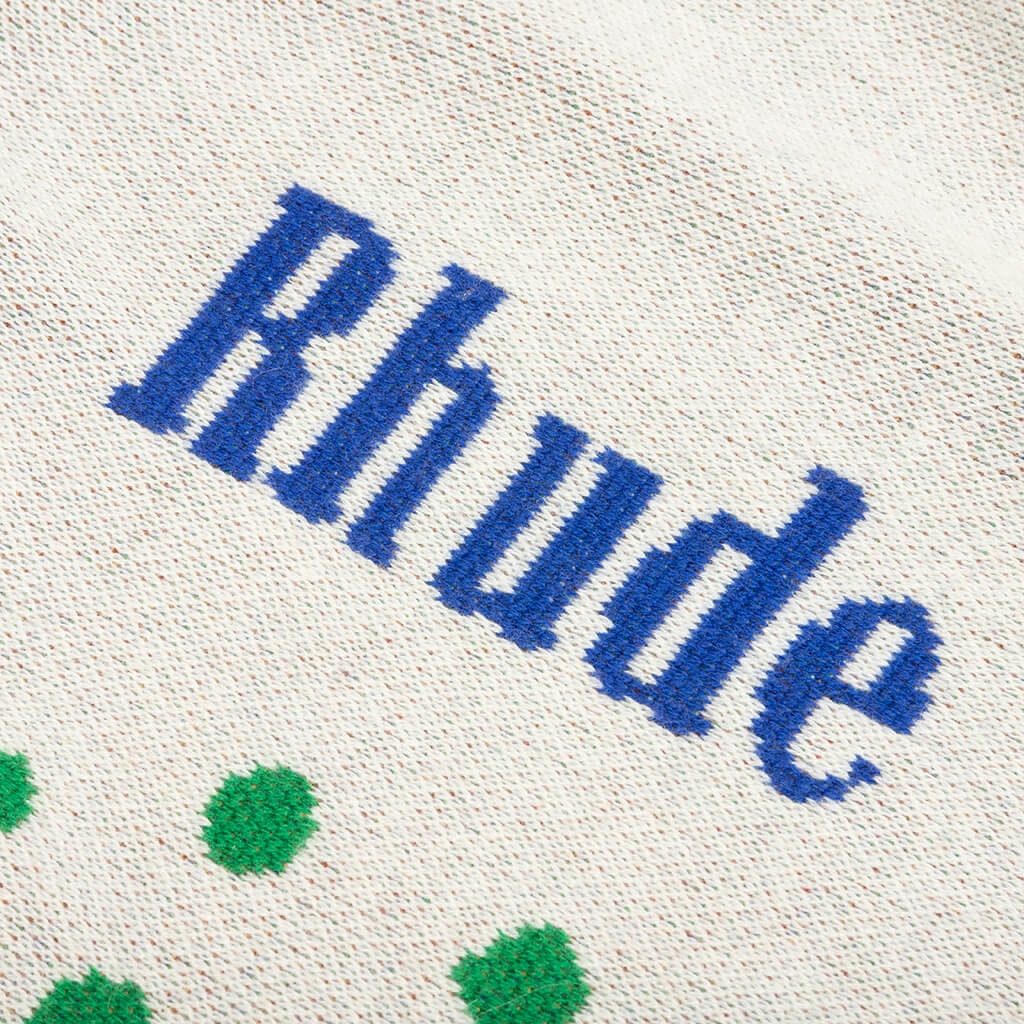 RHUDE MULTI COLOR BANDANA CREW - CREME/MULTI - 3