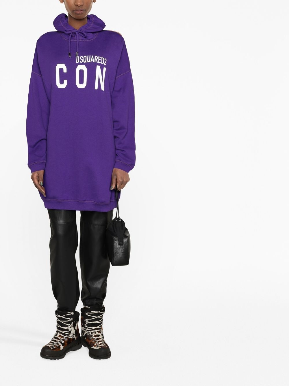 logo-print oversize hoodie - 2