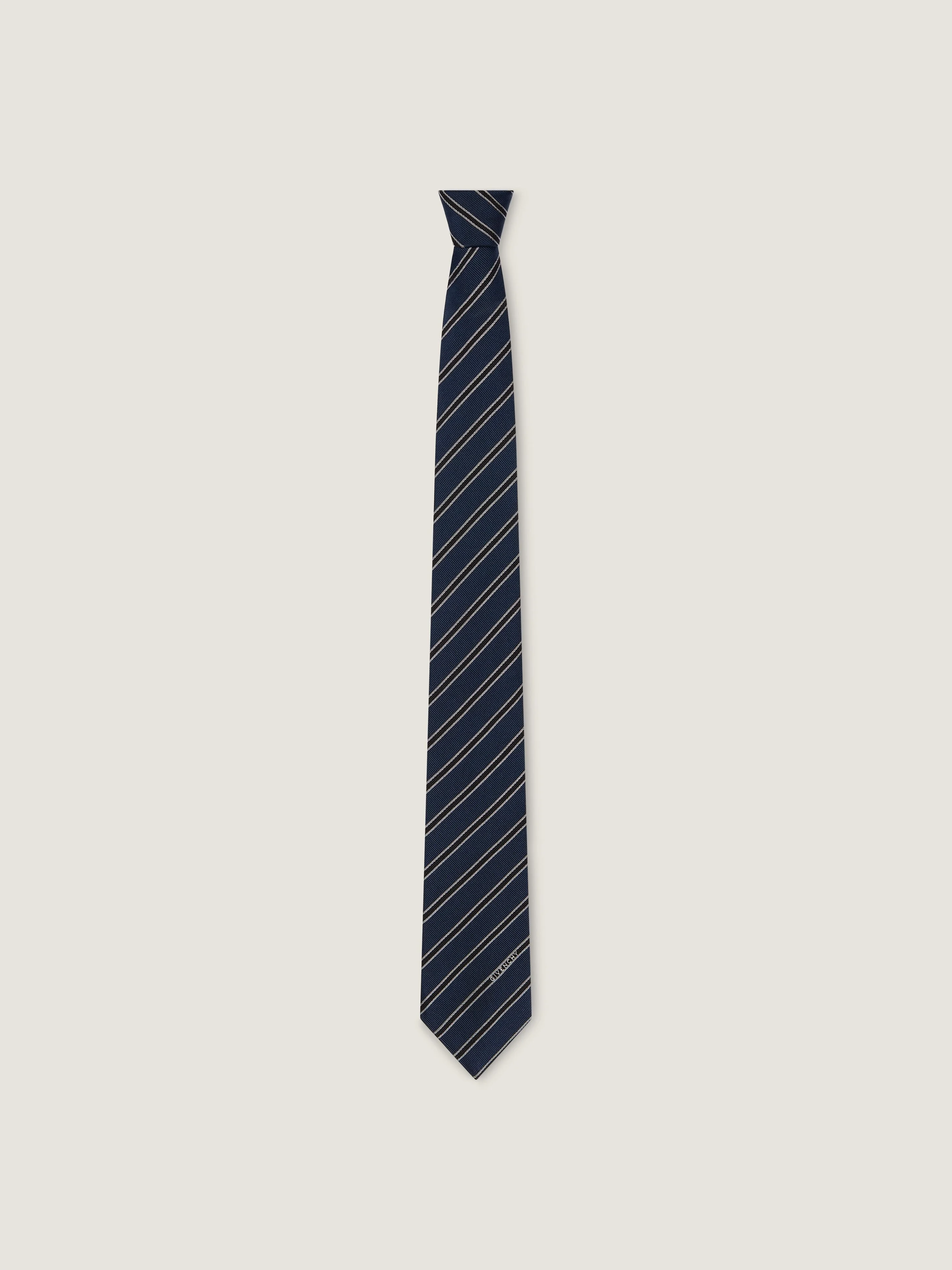 THIN STRIPES TIE IN SILK GROS GRAIN - 1