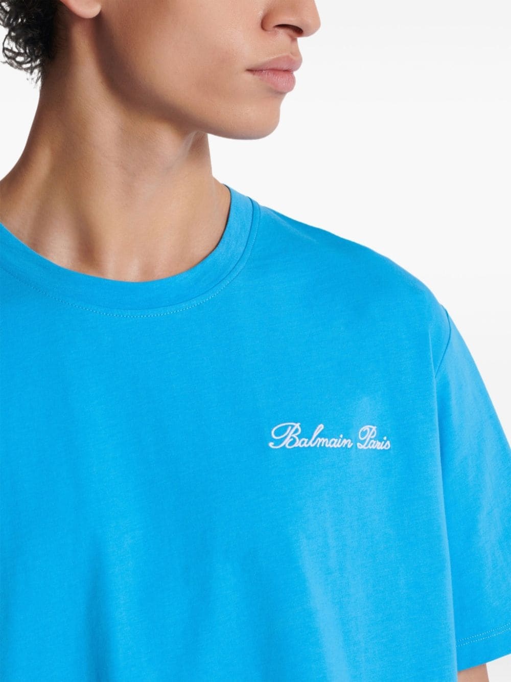 embroidered signature logo t-shirt - 7