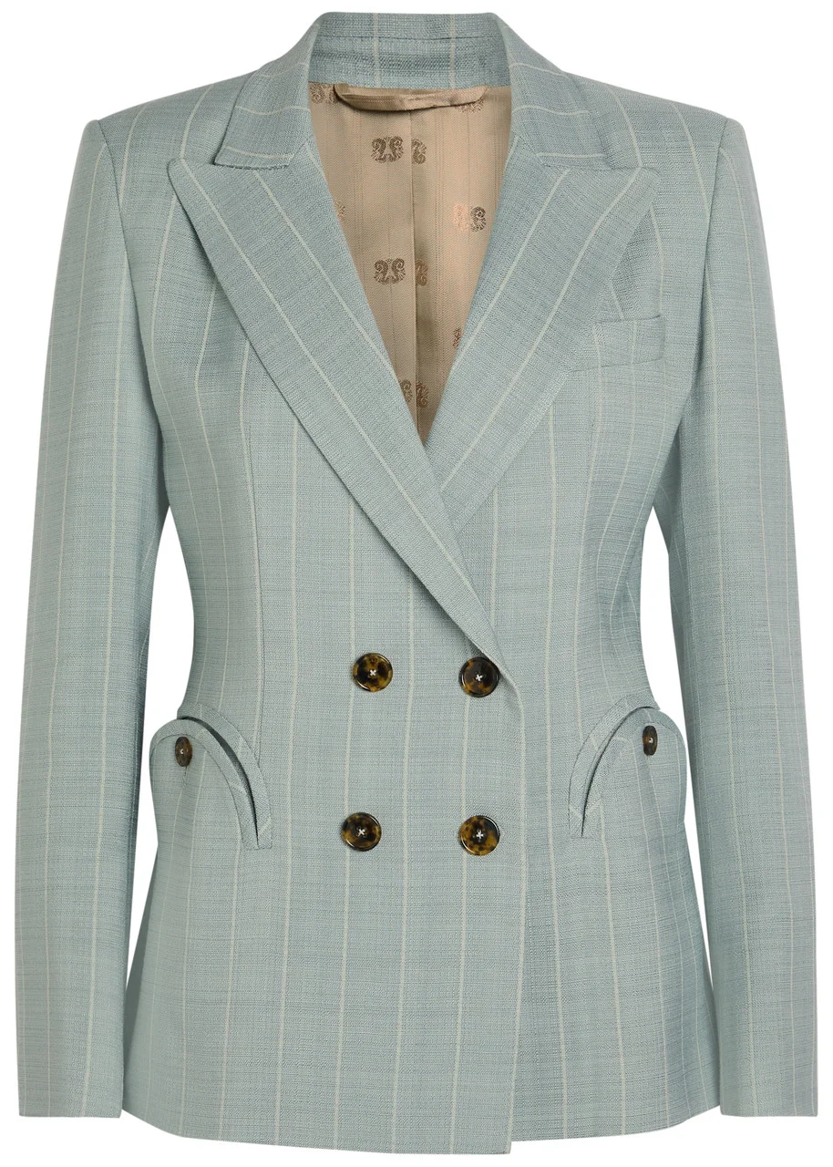 Blaze Milano Charmer Striped Woven Blazer - 1
