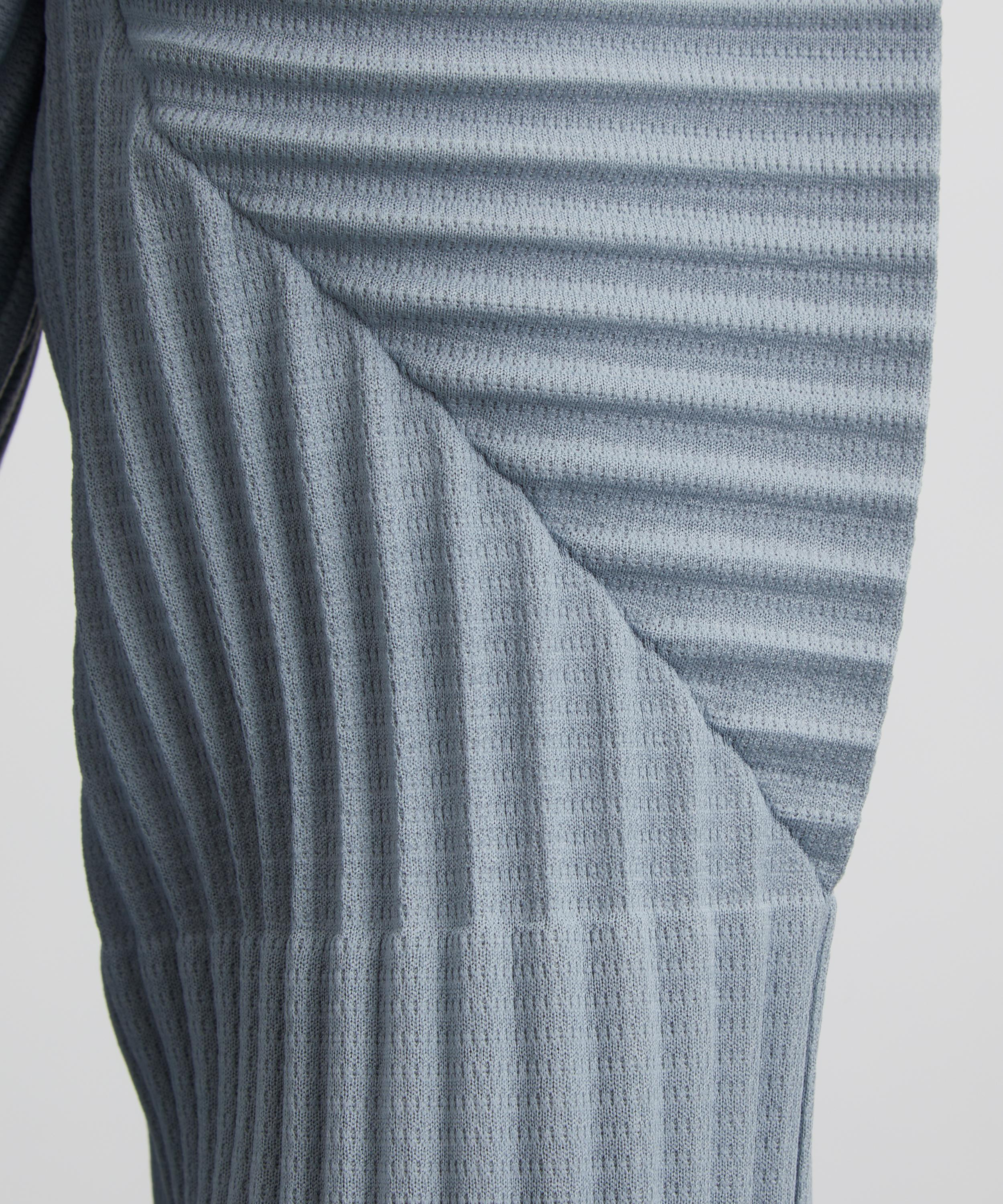 COLOURS PLEATS Grey Blue Pleated Top - 5