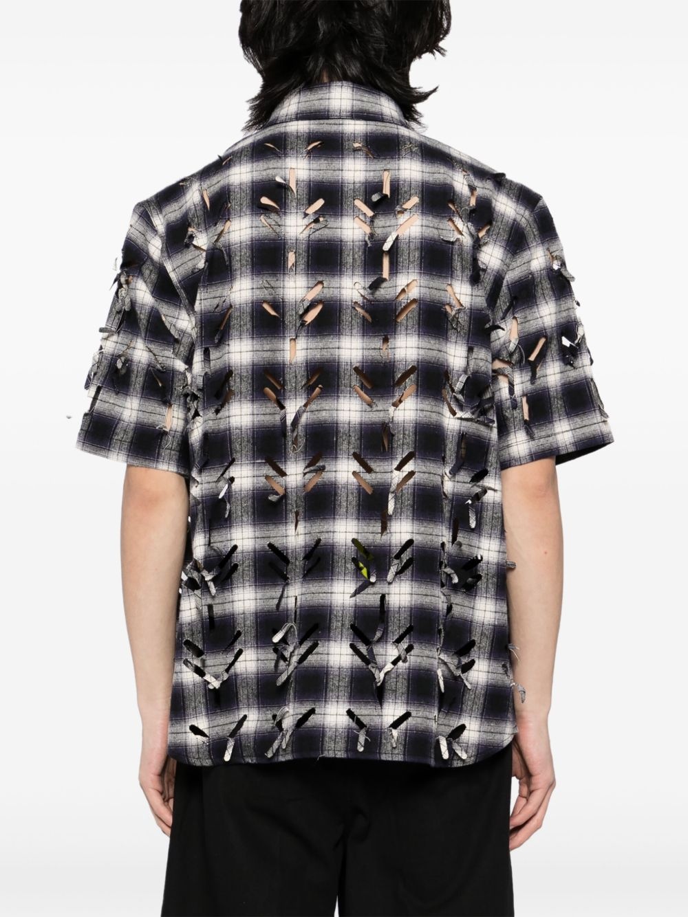 laser-slashed shirt - 4
