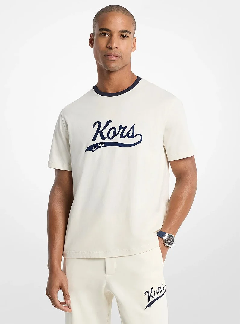 KORS Varsity Cotton Jersey T-Shirt - 1