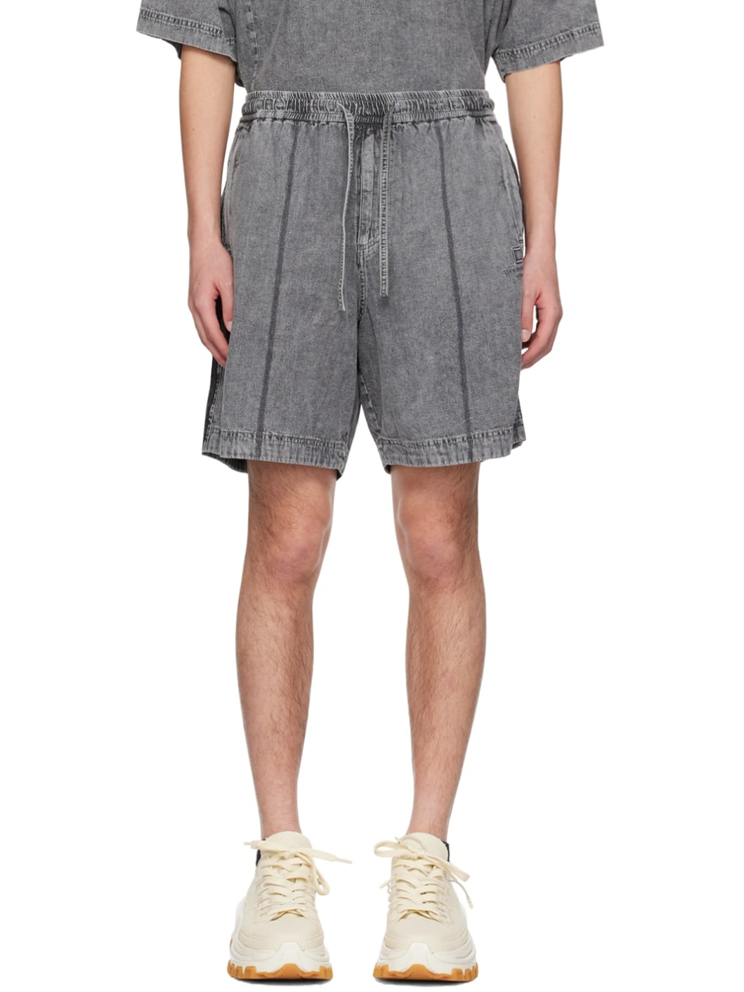 Gray Faded Shorts - 1