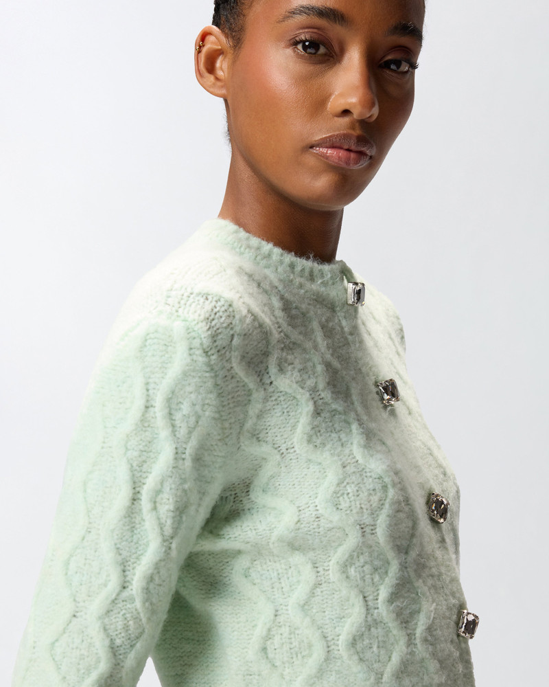 CROPPED CARDIGAN WITH JEWEL BUTTONS 6