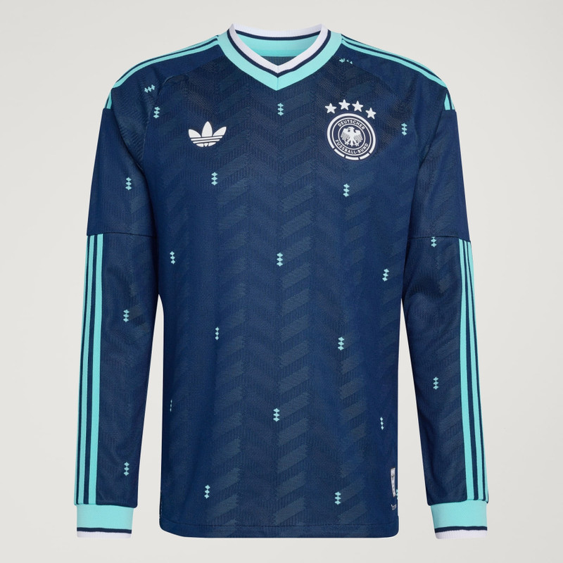 Germany 26 Away Authentic Long Sleeve Jersey 4