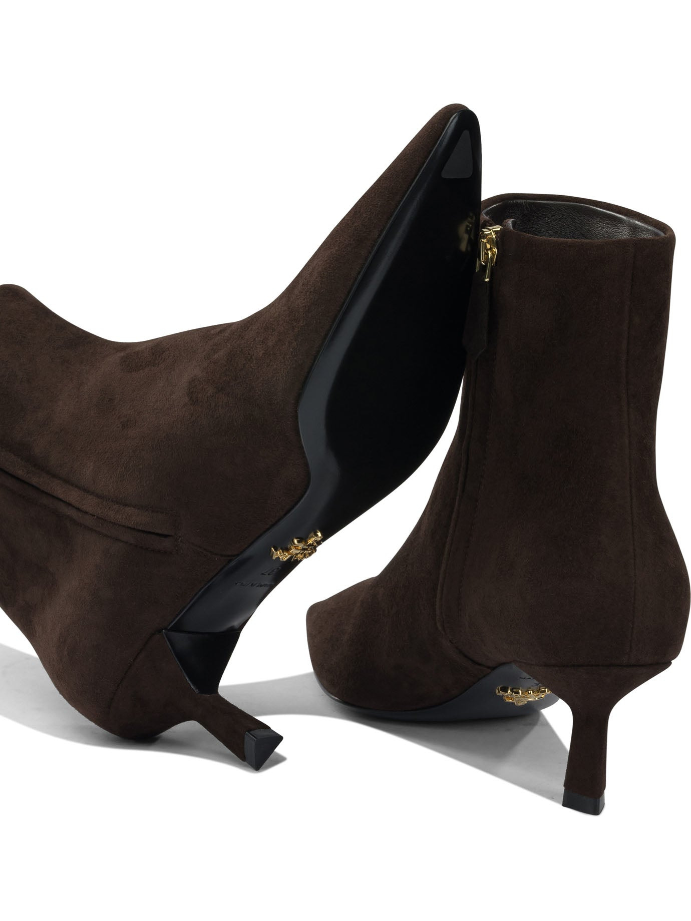 Prada Logo Leather Ankle Boots 30 Mm - 5