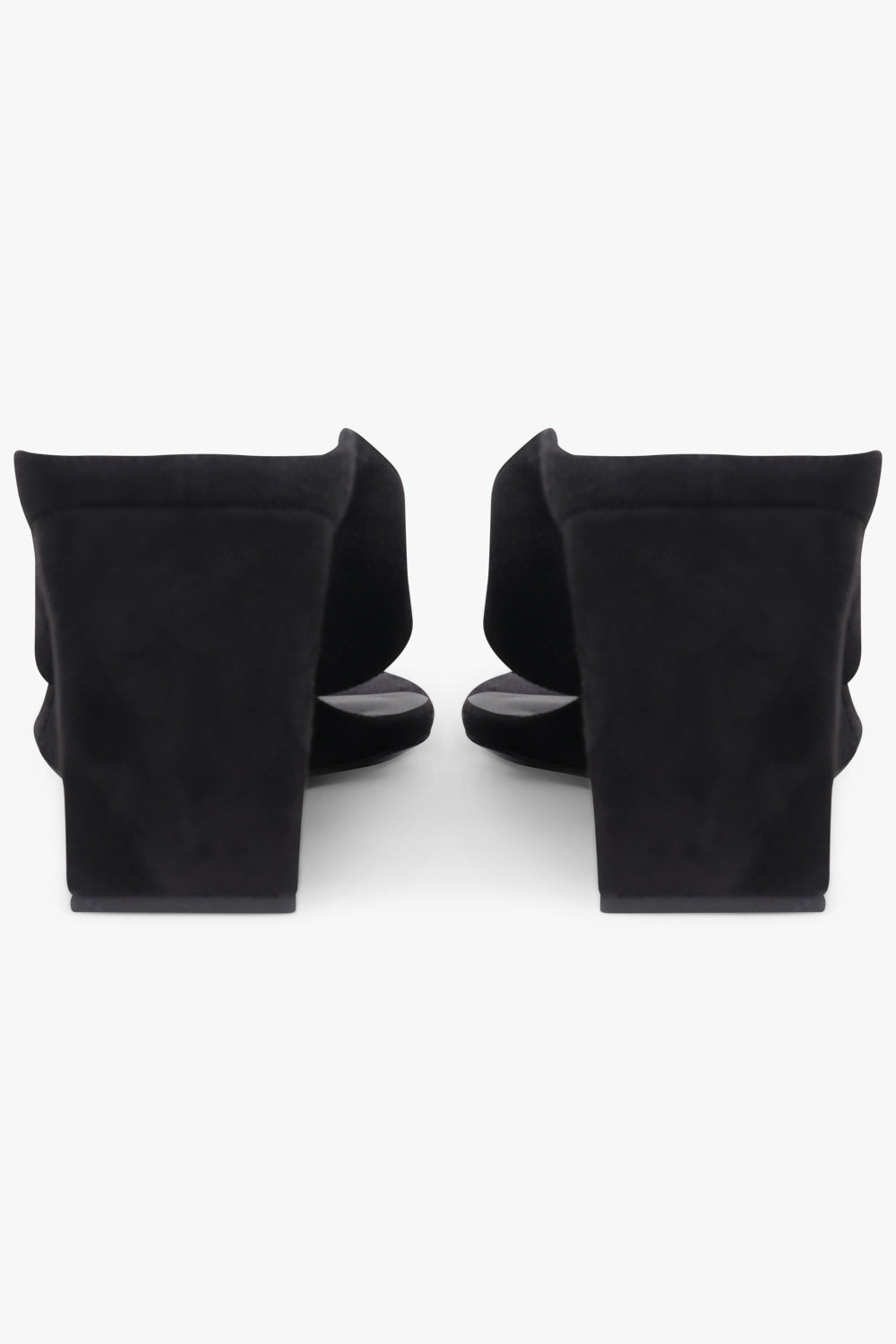 CUBE SUEDE 75MM THONG MULE | BLACK - 5