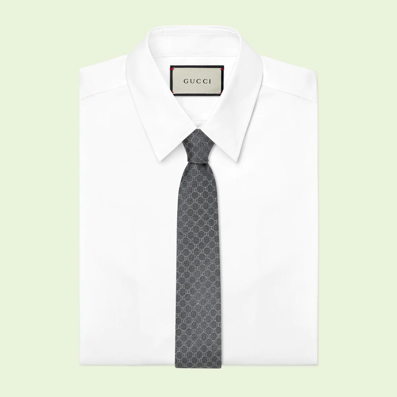 GUCCI GG silk jacquard tie outlook