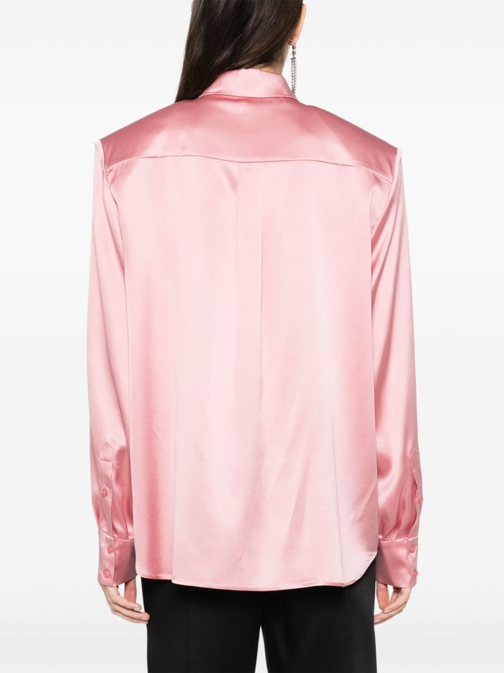 long-sleeve silk shirt - 4