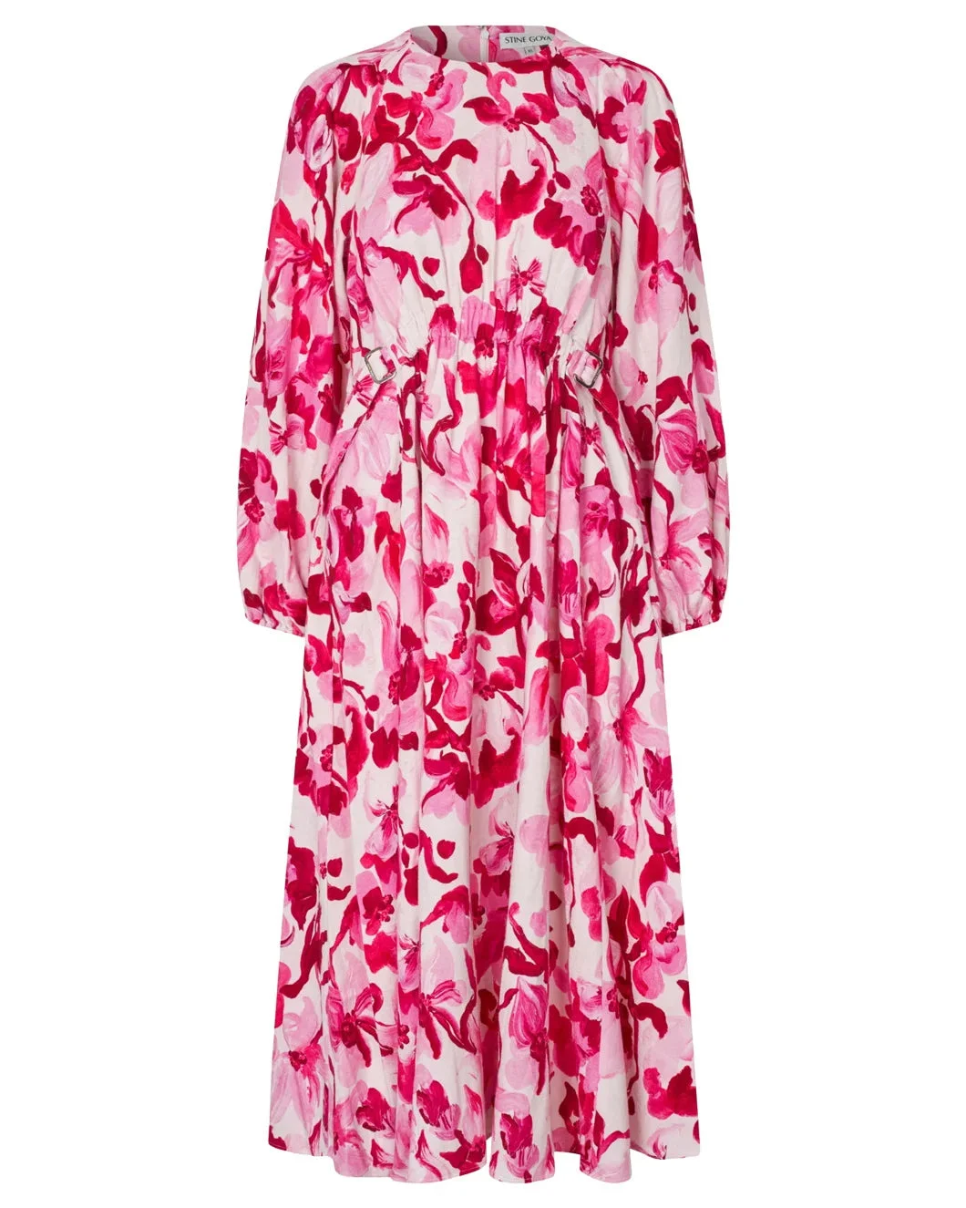 DOUBLE BUCKLE RAGLAN MIDI DRESS - 1