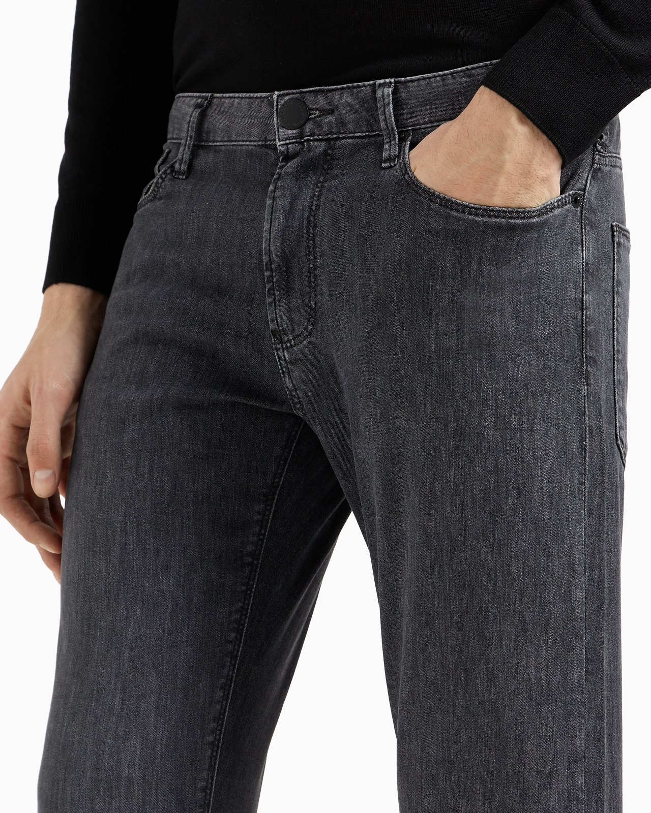 J06 WORN-EFFECT WASH, SLIM-FIT, 8 OZ DENIM JEANS - 5