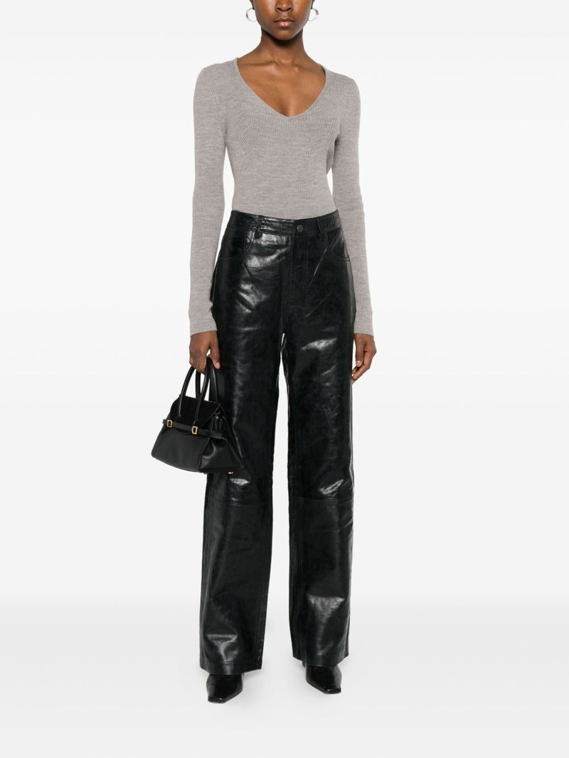 HERSKIND v-neck ribbed sweater outlook