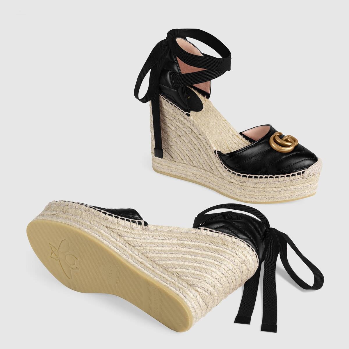 Leather platform espadrille - 5