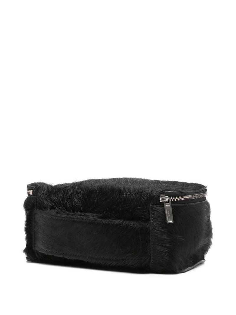 Rick Owens calf-hair zipped clutch outlook