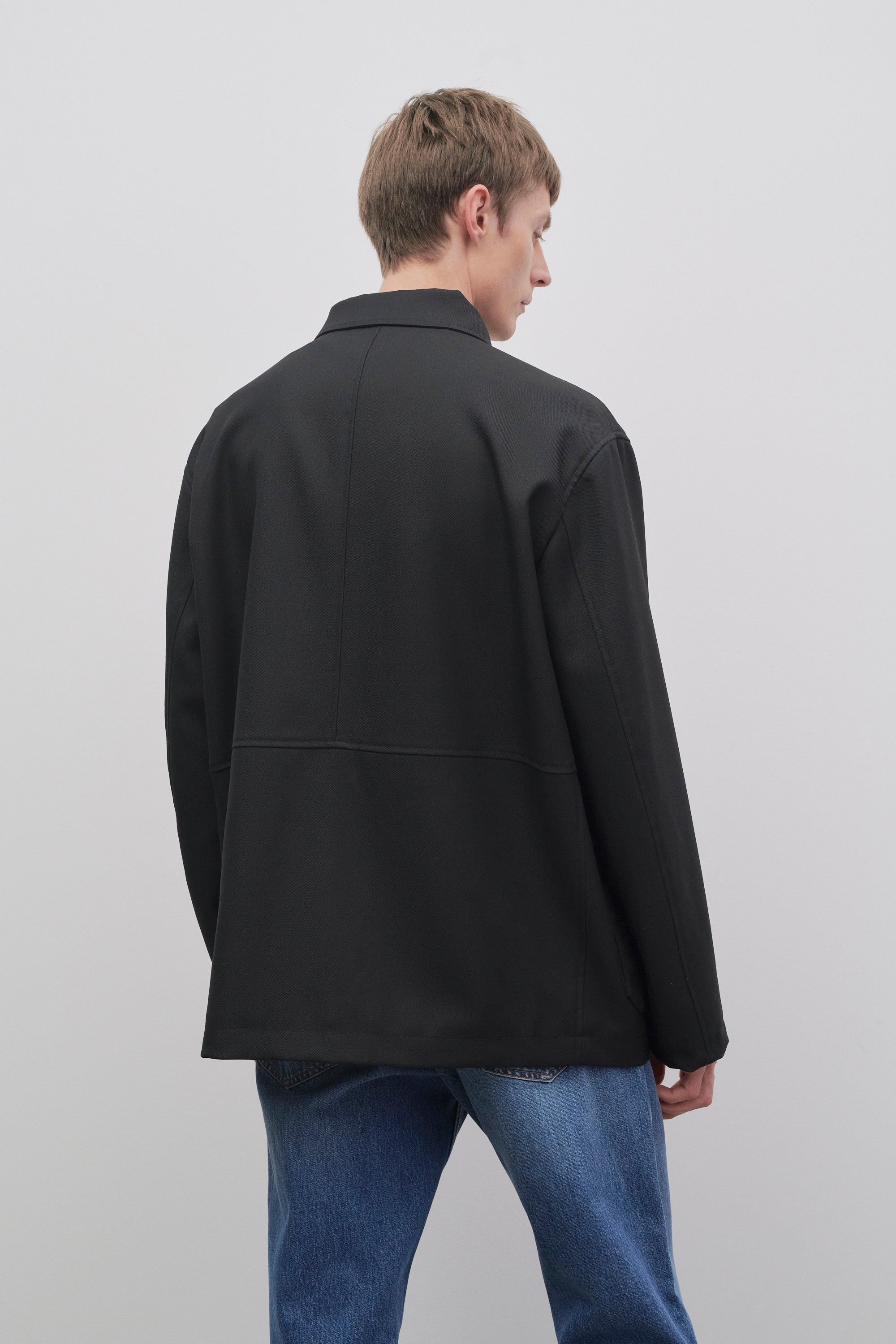 ジャケット・アウター THE ROW Frankino wool jacket S Frankino ウールジャケット ブラック – The Row