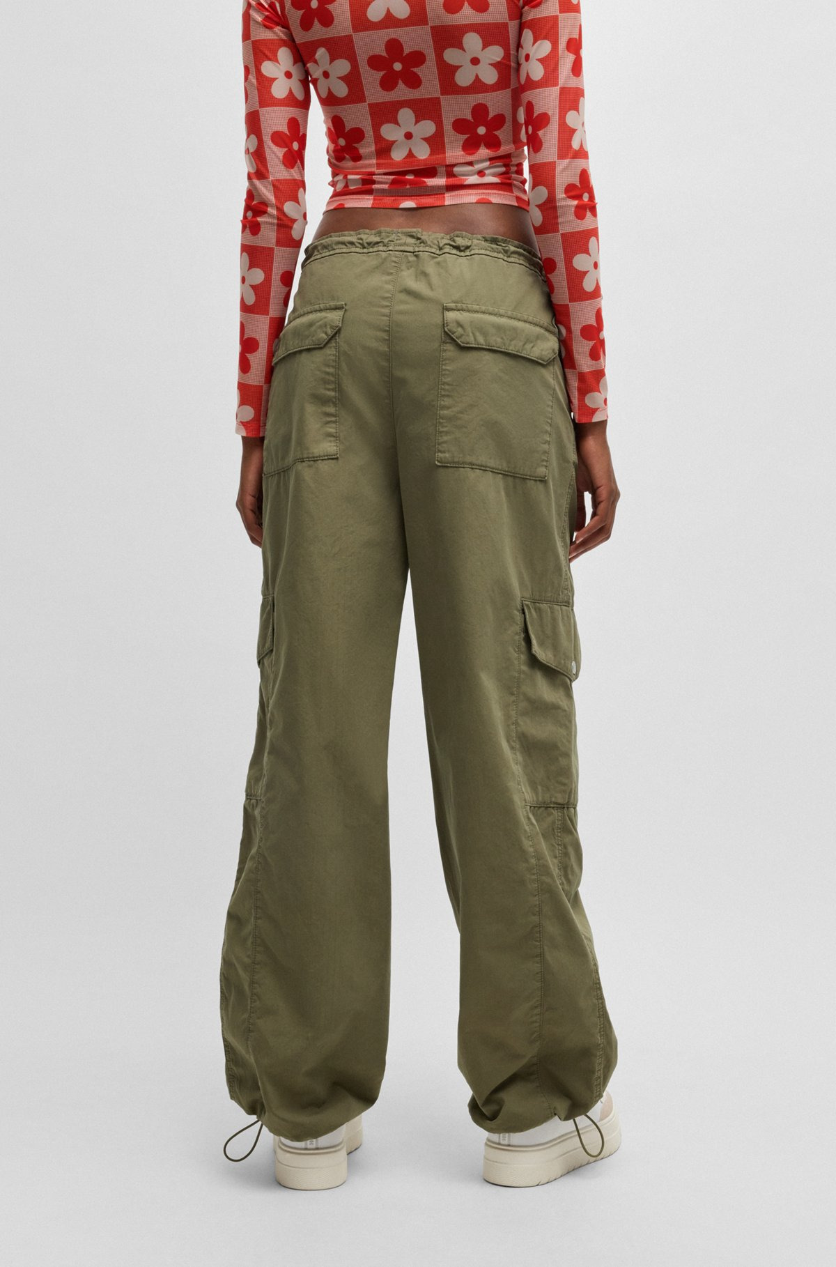 RELAXED-FIT PARACHUTE TROUSERS IN COTTON POPLIN - 4