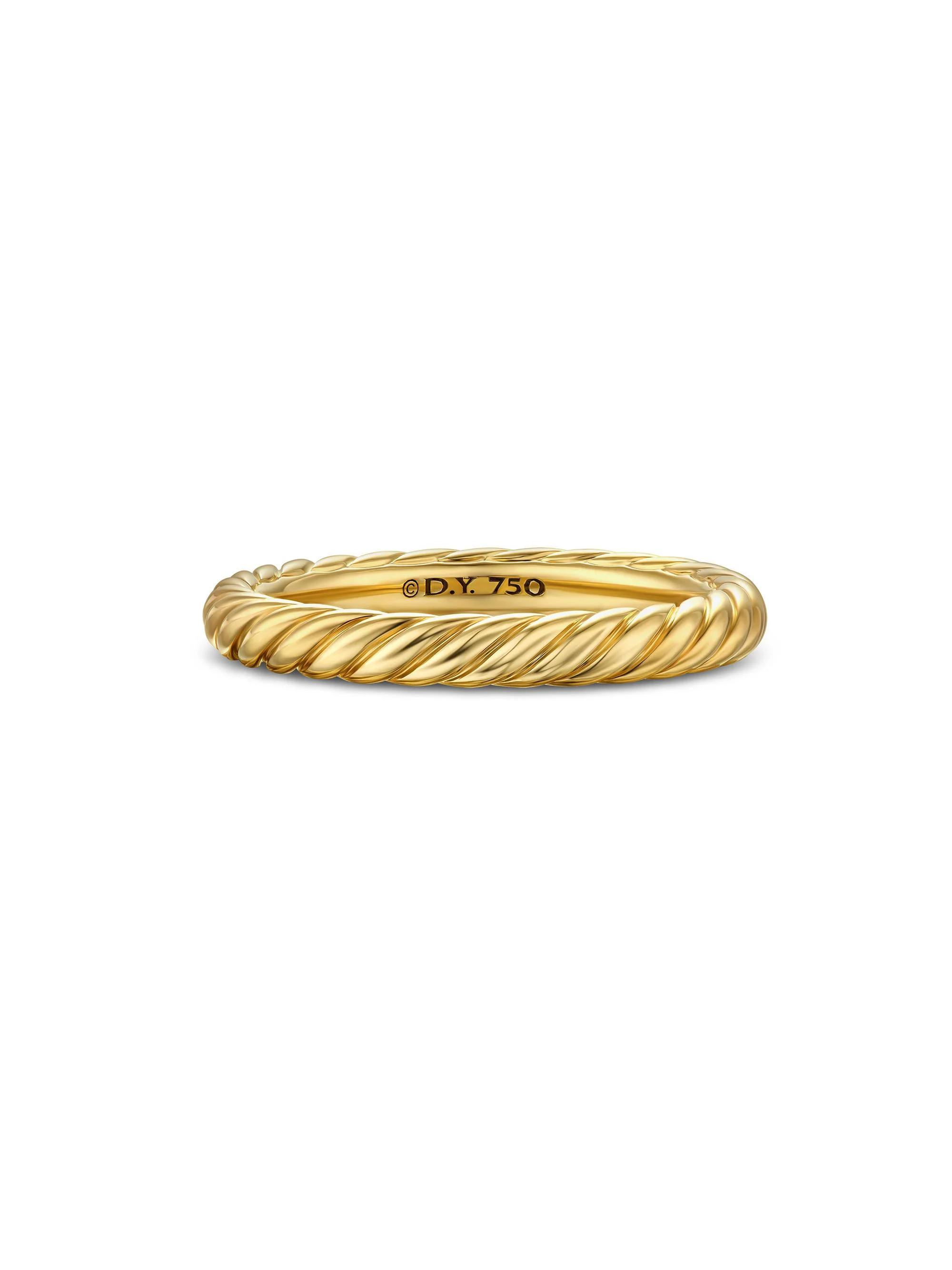 Women's Cable Band Ring in 18K Yellow Gold, 2.8MM - Gold - 1
