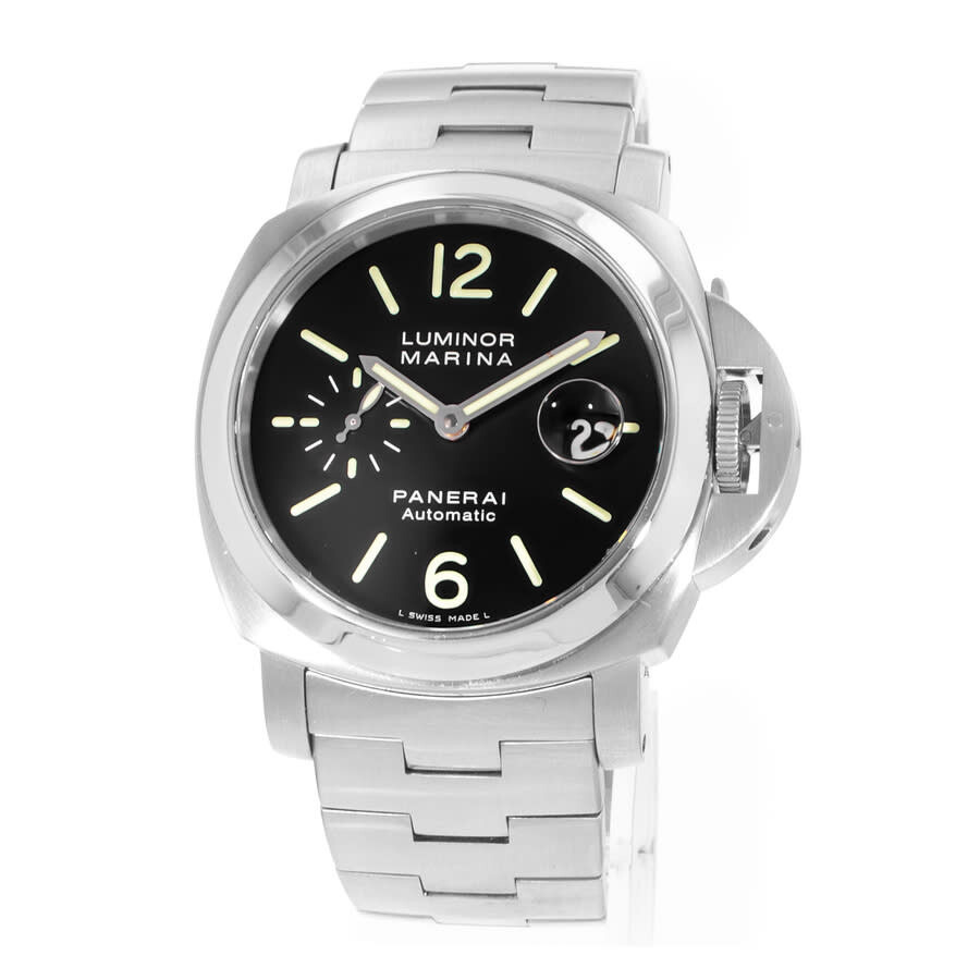 Pre-owned Panerai Luminor Marina Automatic Chronometer Black Dial Men's Watch PAM00299 - 3