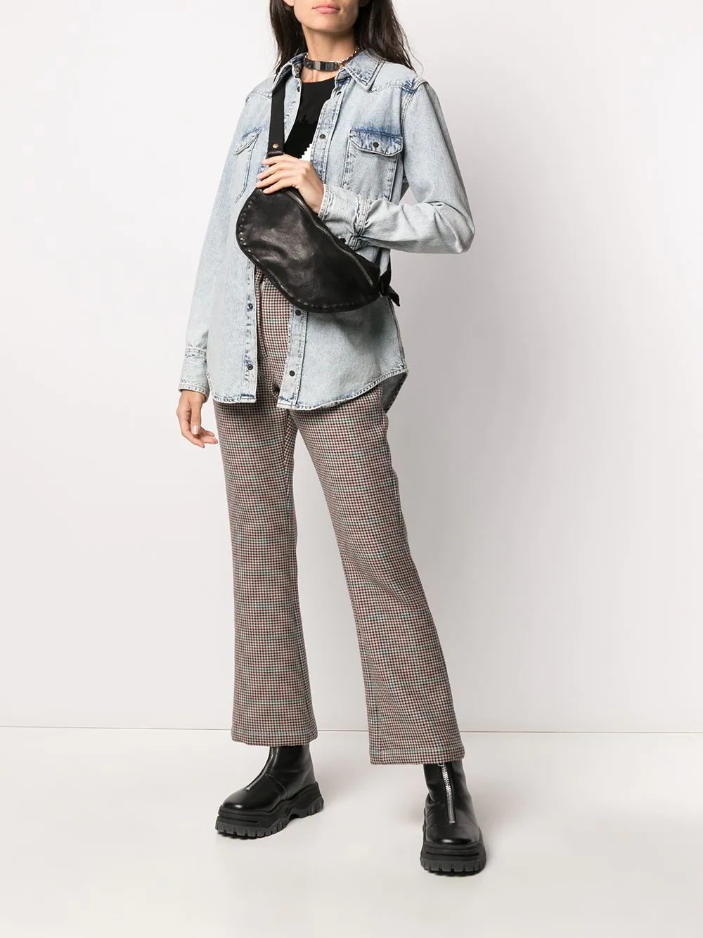 cracked-effect belt bag - 4