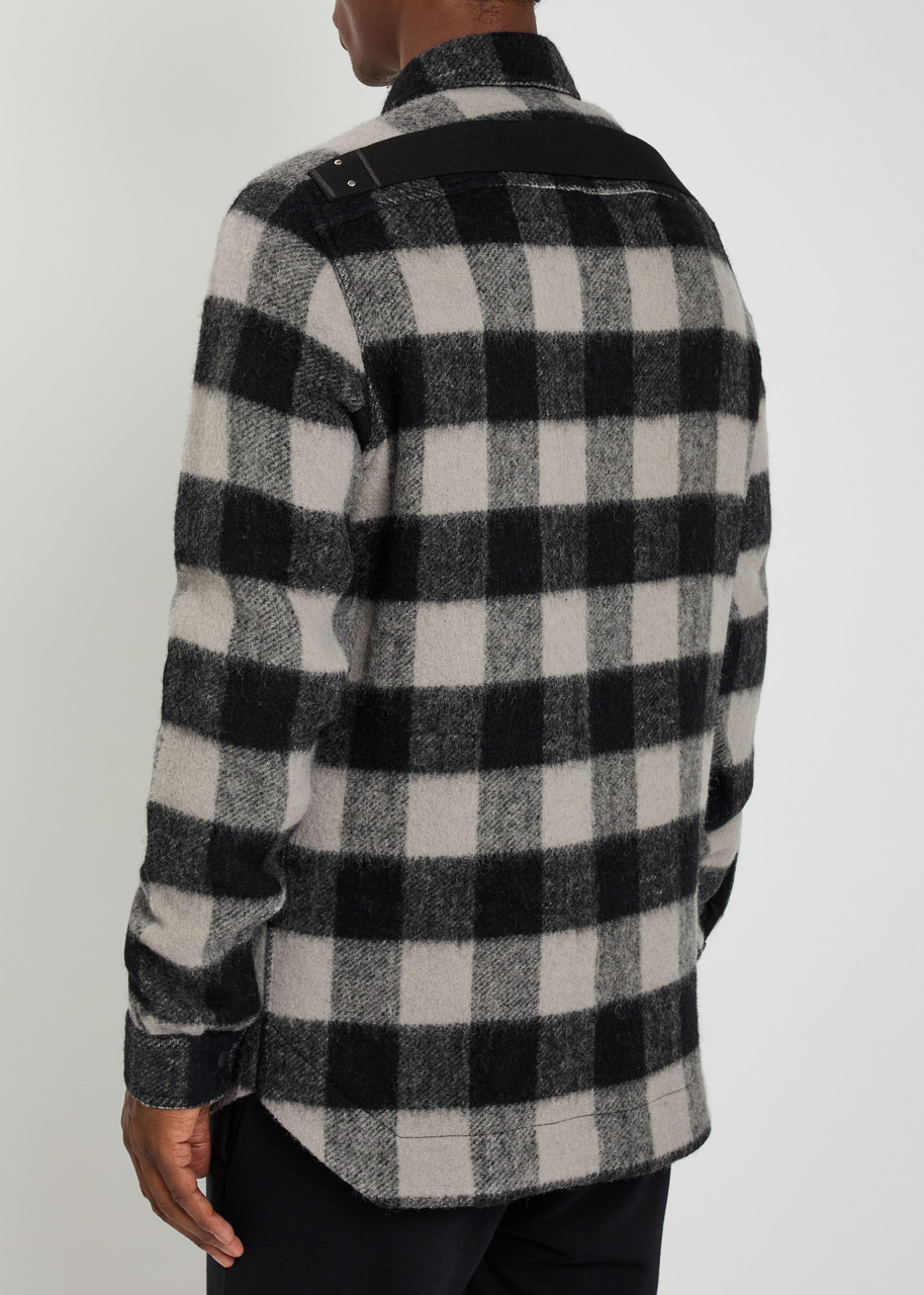 Rick Owens Checked Wool Overshirt - 3
