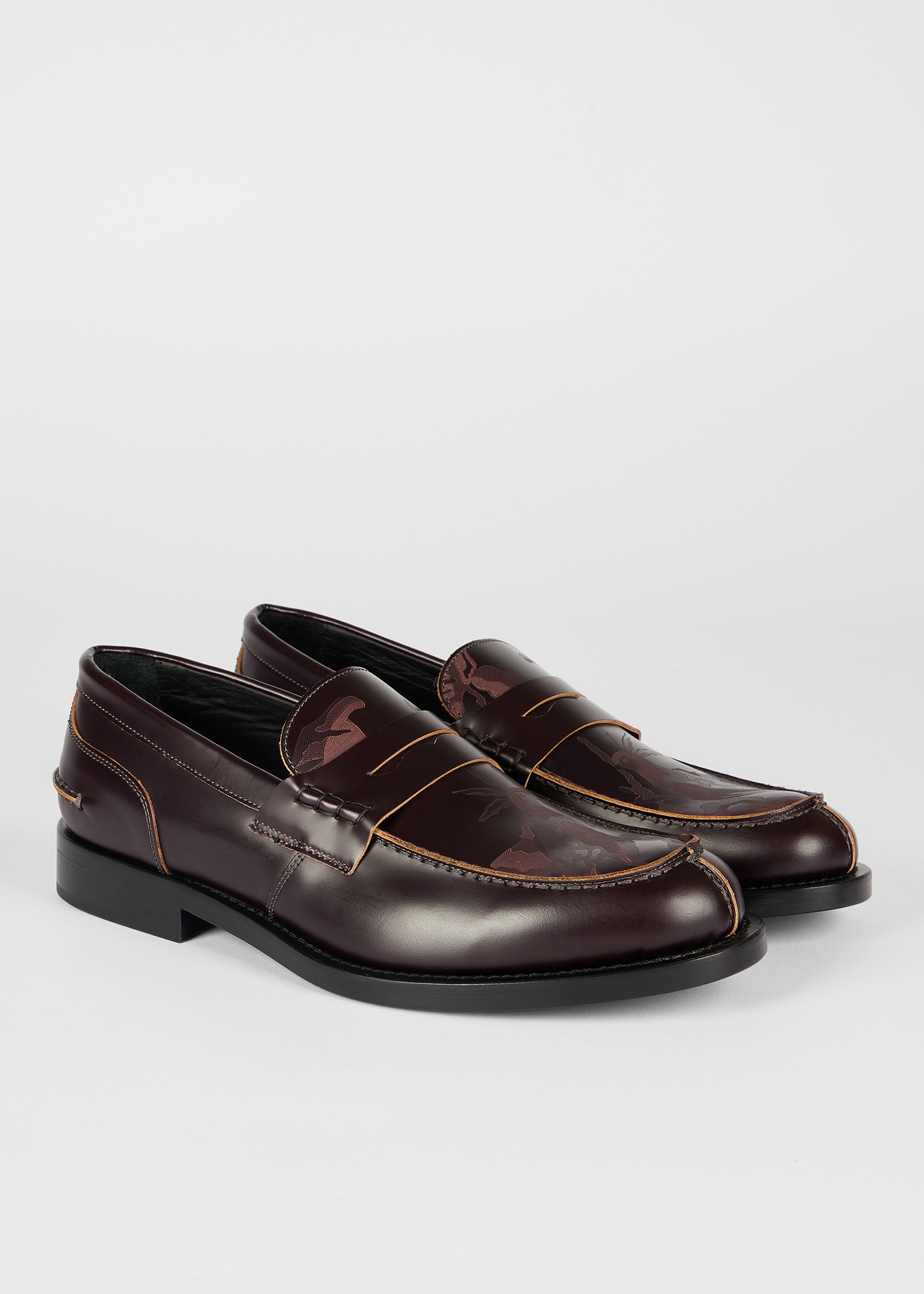 Bordeaux Leather 'Donovan' Loafers - 4