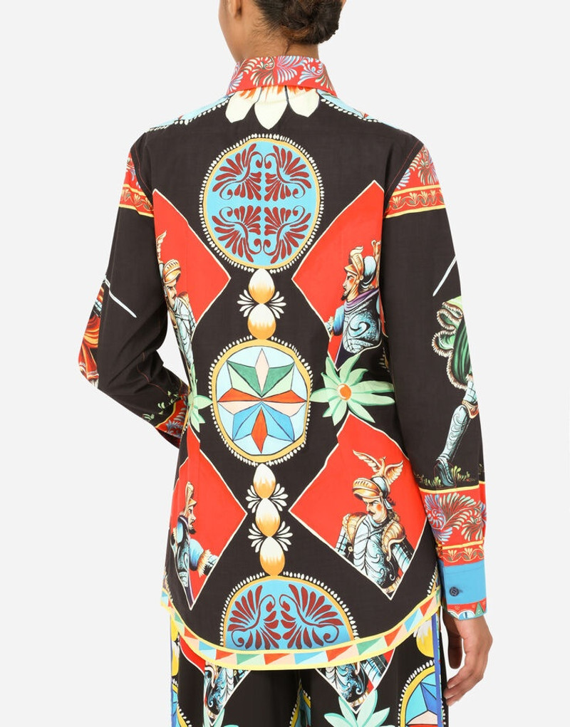 Carretto-print poplin shirt 6