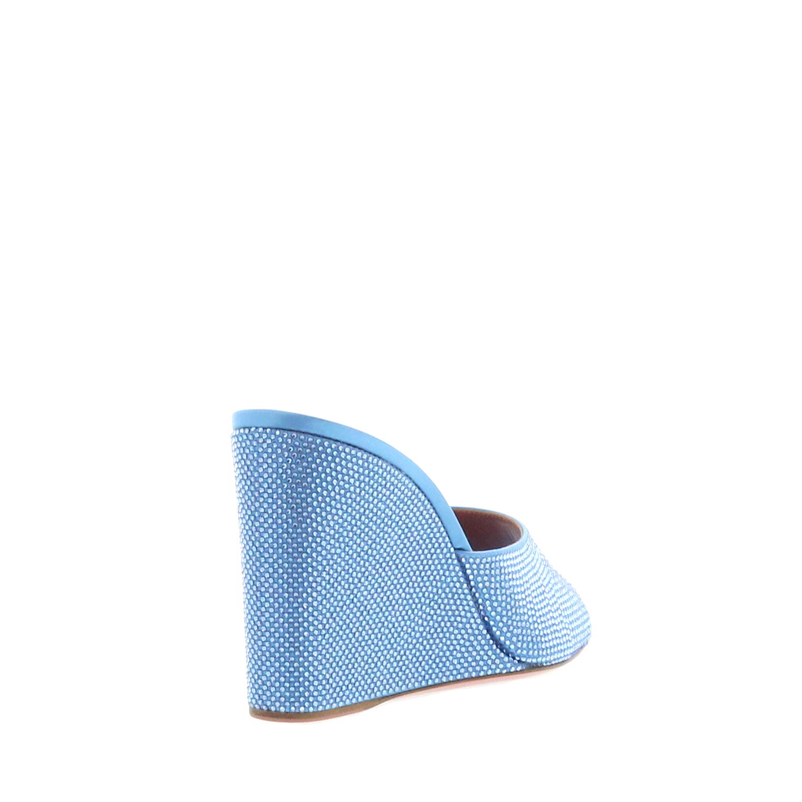 Amina Muaddi – Lupita Crystal Wedge Baby Blue - 3