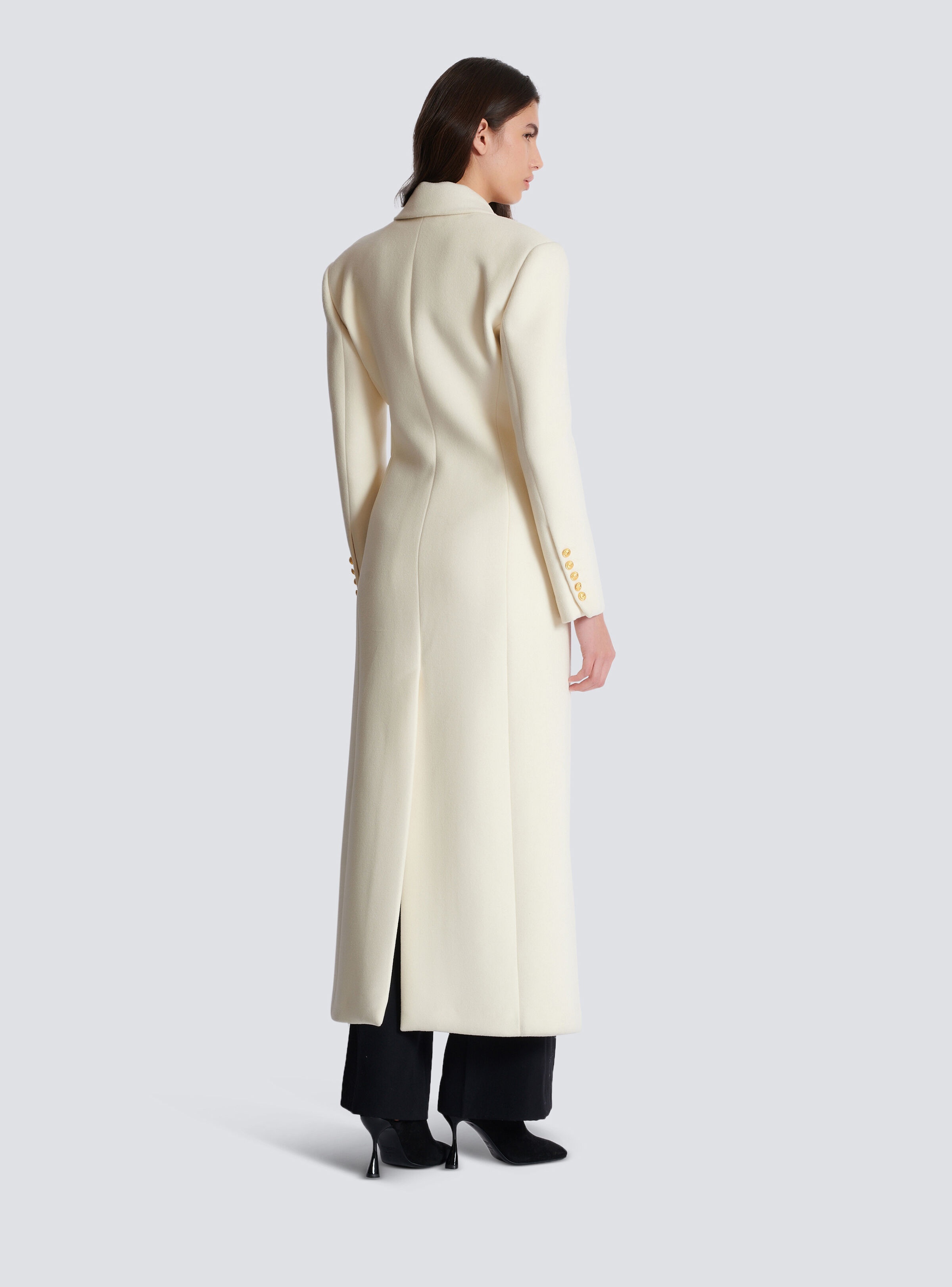 Long wool and cashmere coat - 4