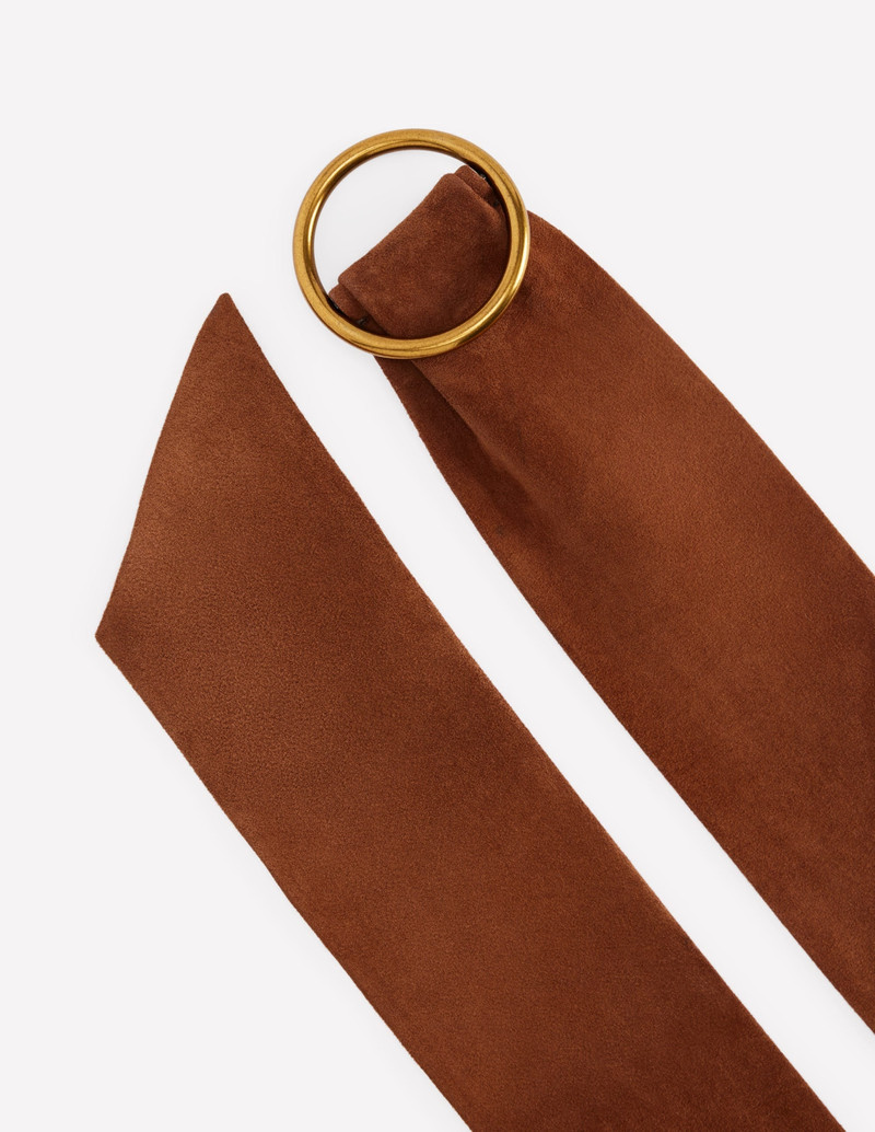 Wide Ring Waist Belt-Tan 3