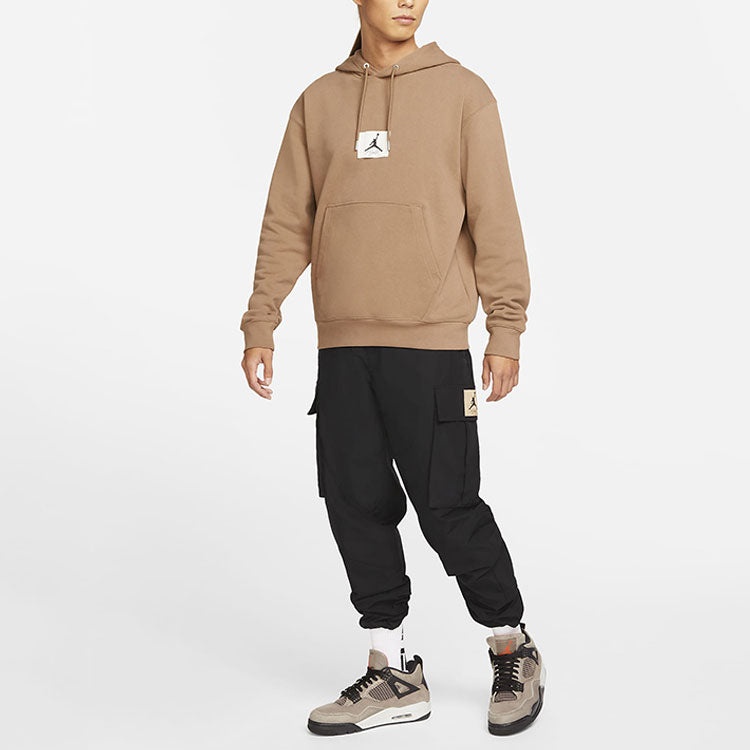 Air Jordan Statement Logo Printing Casual Sports Autumn Hoodie 'Brown' DA9817-256 - 3