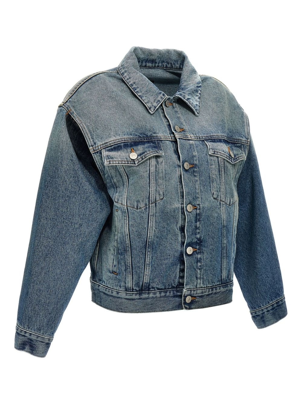cut-out denim jacket - 3