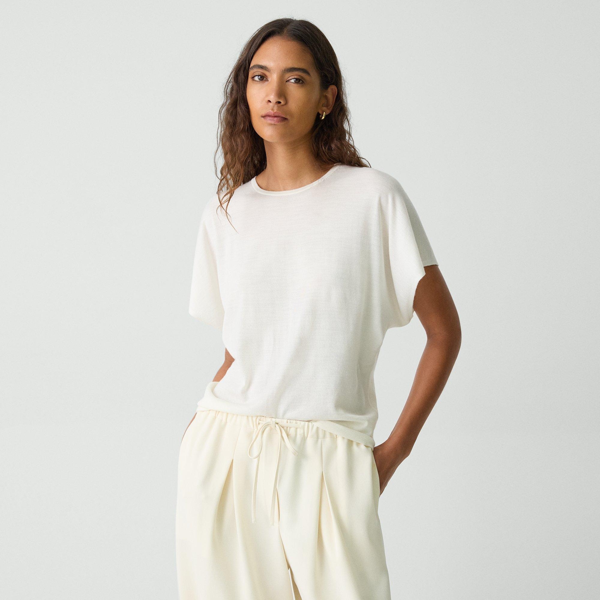 Flutter Sleeve Top in Regal Wool - 2
