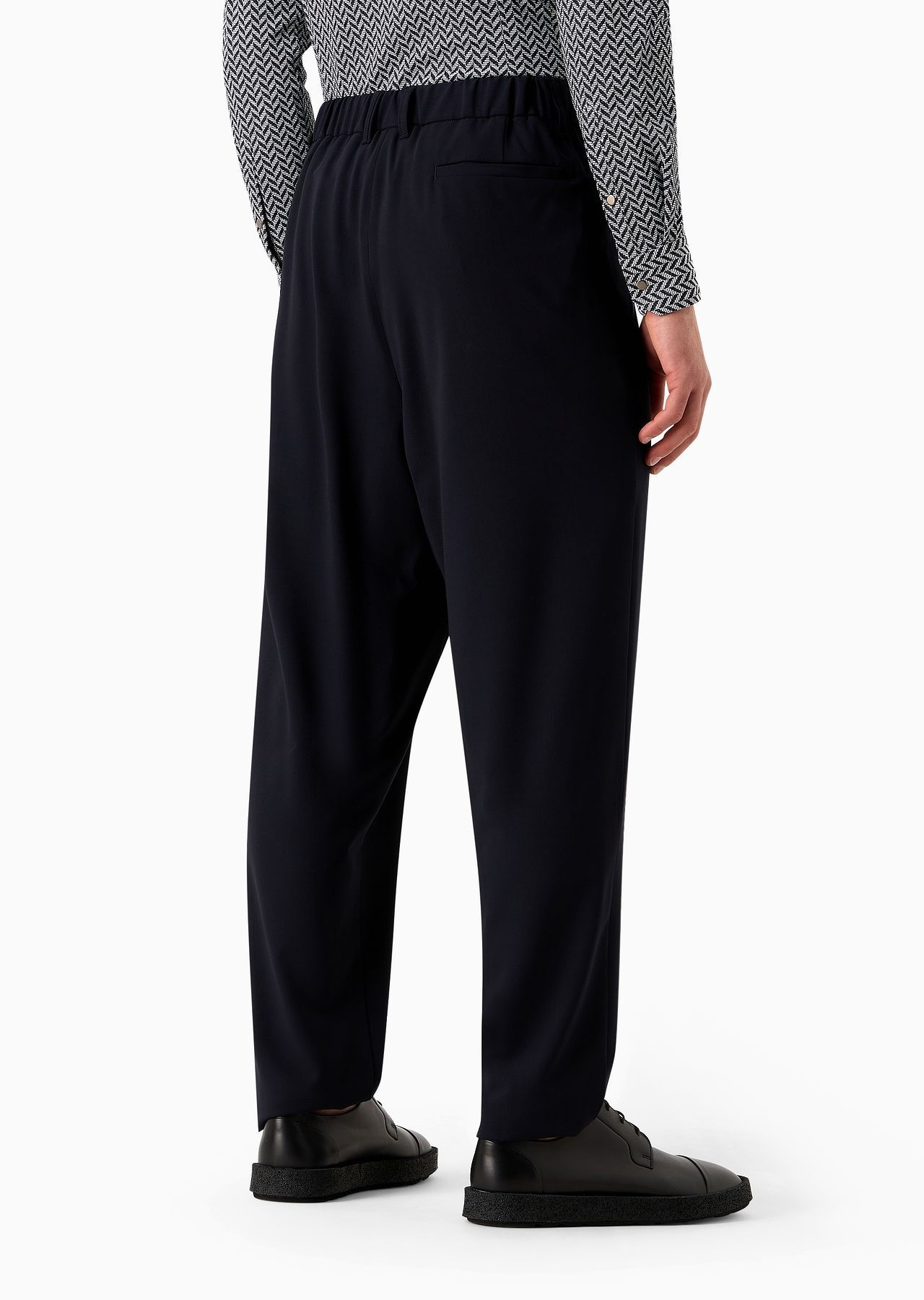 Single-dart, wool-canvas trousers - 3