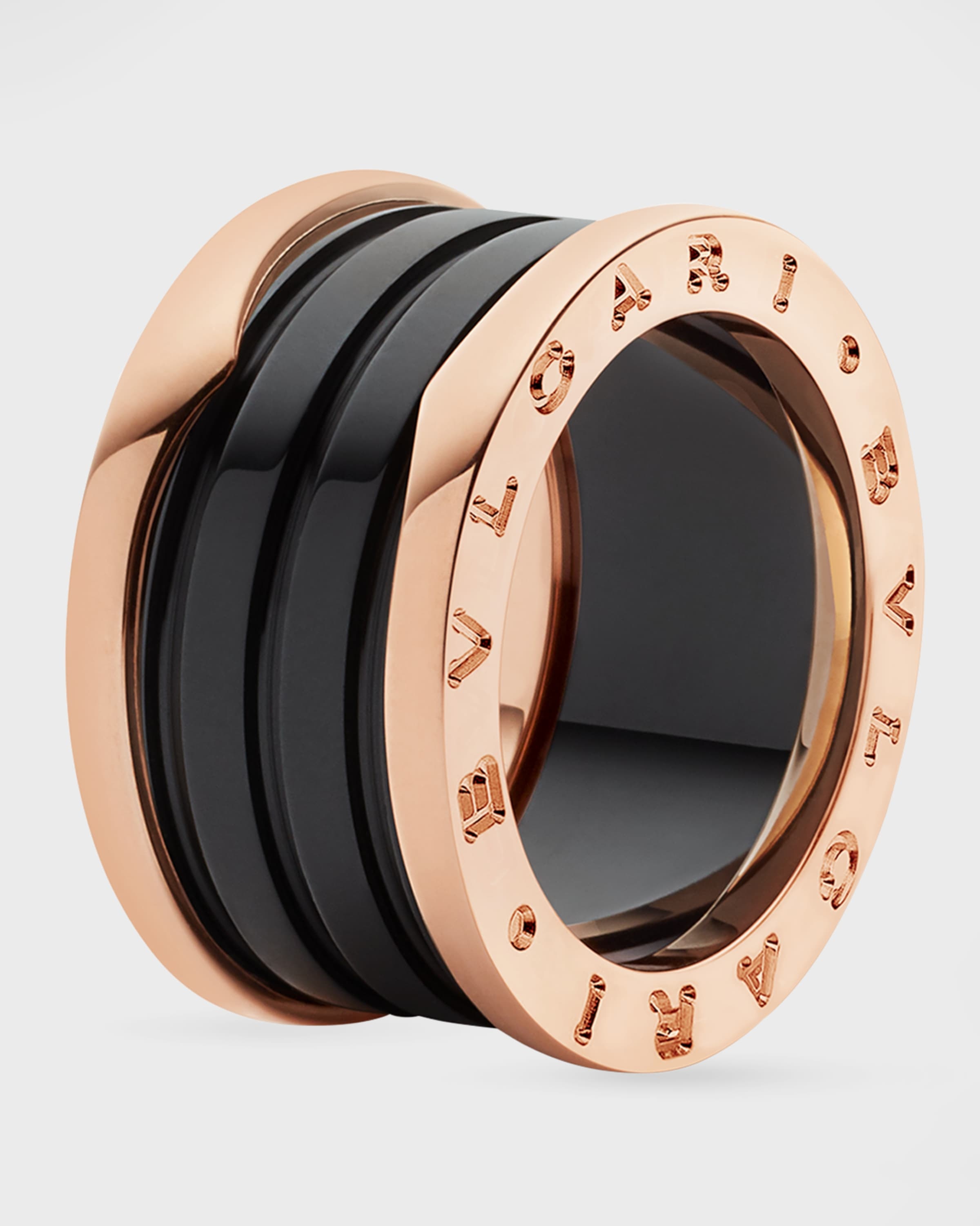 B.Zero1 Pink Gold Black Ceramic Ring, EU 52 / US 6 - 1