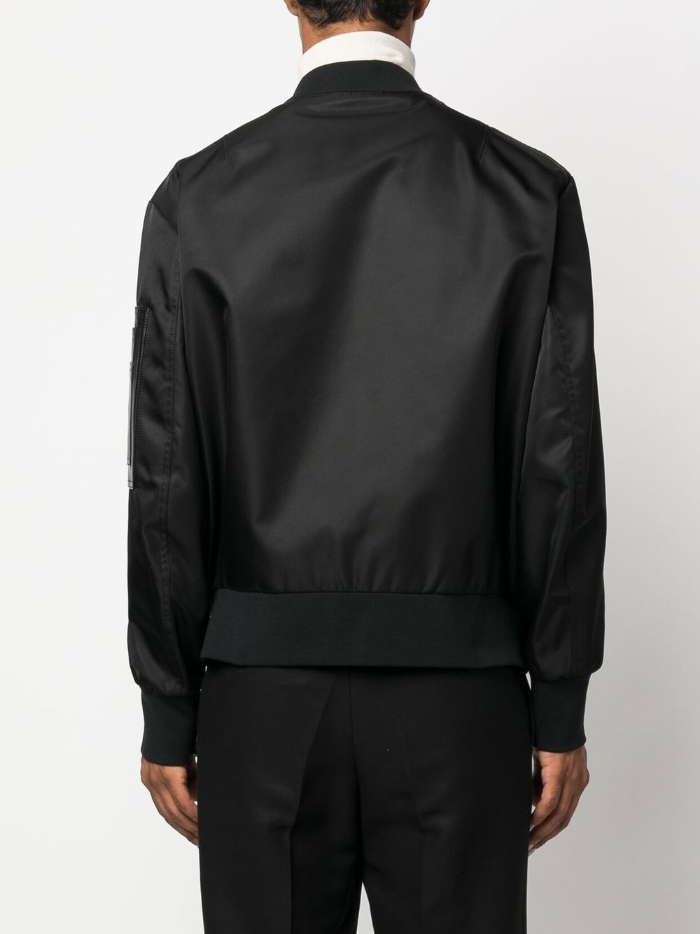 leather panelled bomber jacket - 4