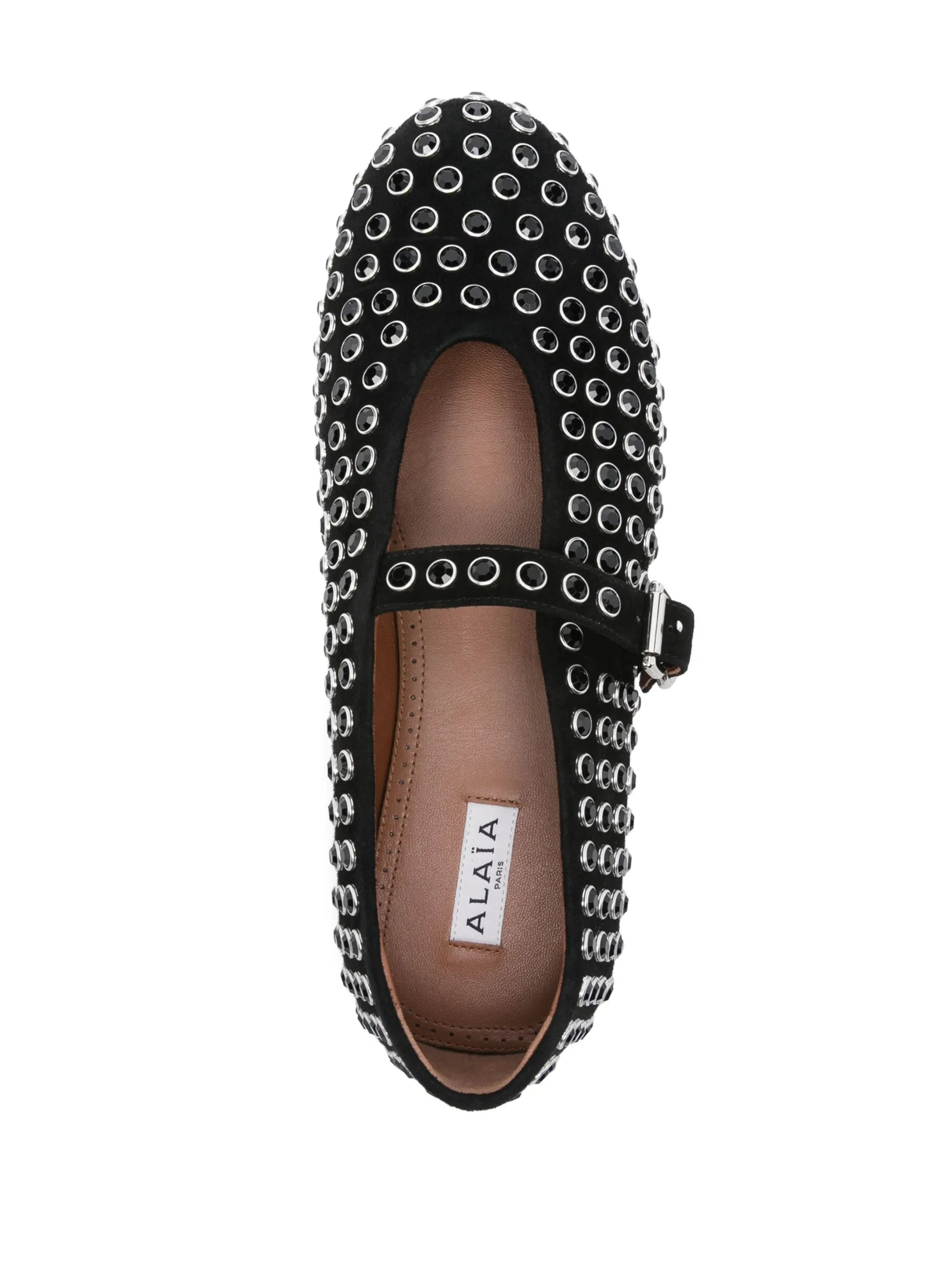 rhinestone-embellished ballet flats - 4