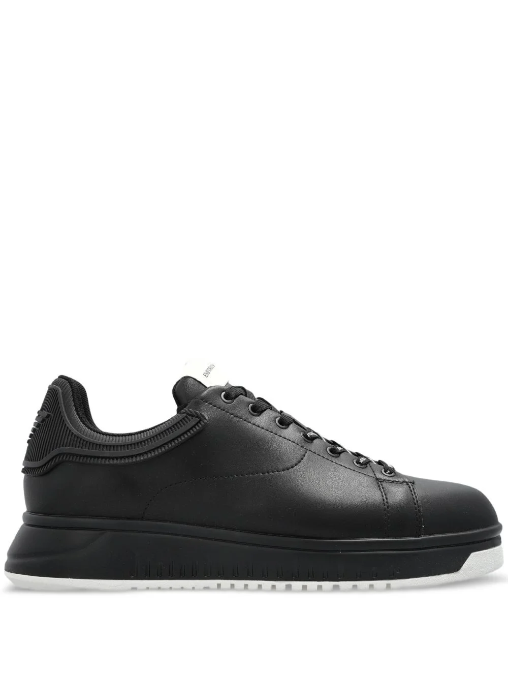 leather lace-up sneakers - 1