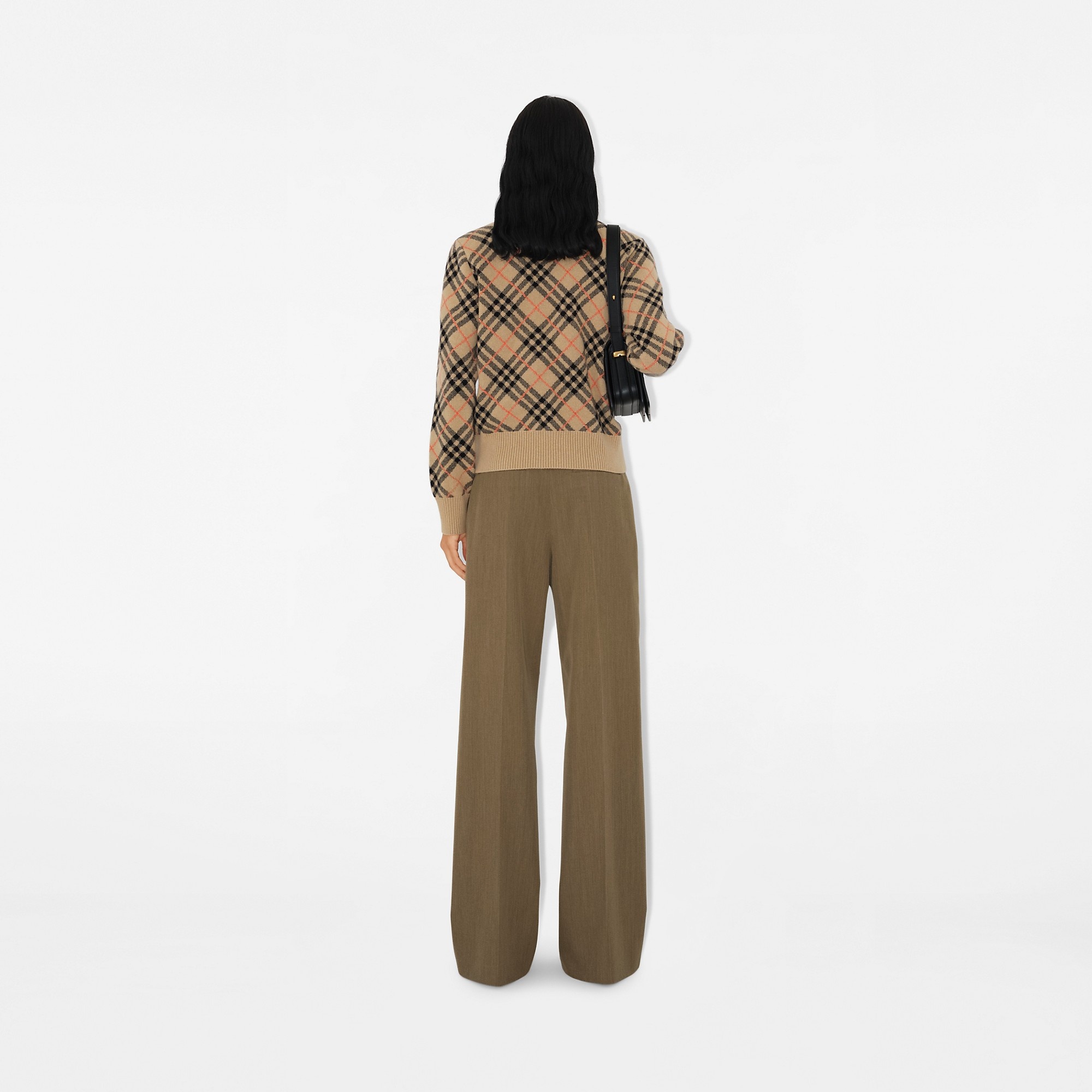 Check Cashmere Bomber Jacket - 4
