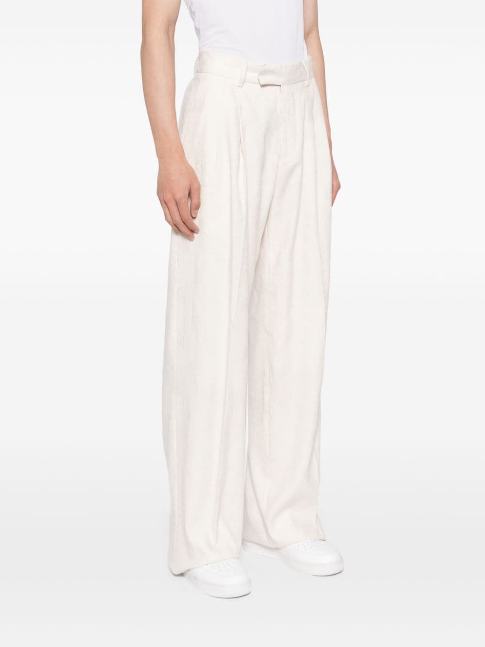 mid-rise wide-leg trousers - 6