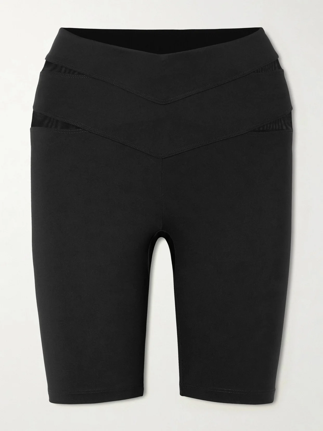 Lonsbrough Tulle-paneled Stretch-jersey Shorts - 1