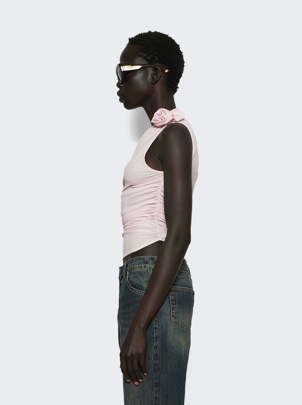 One-shoulder Top Light Pink - 3