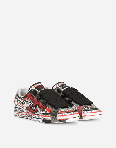 Dolce & Gabbana Painted calfskin Portofino sneakers outlook