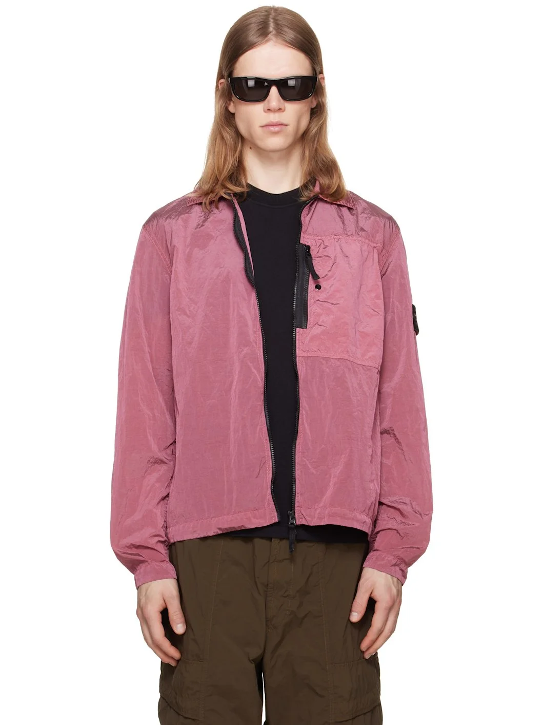 Pink 1200041 Nylon Metal Overshirt - 1