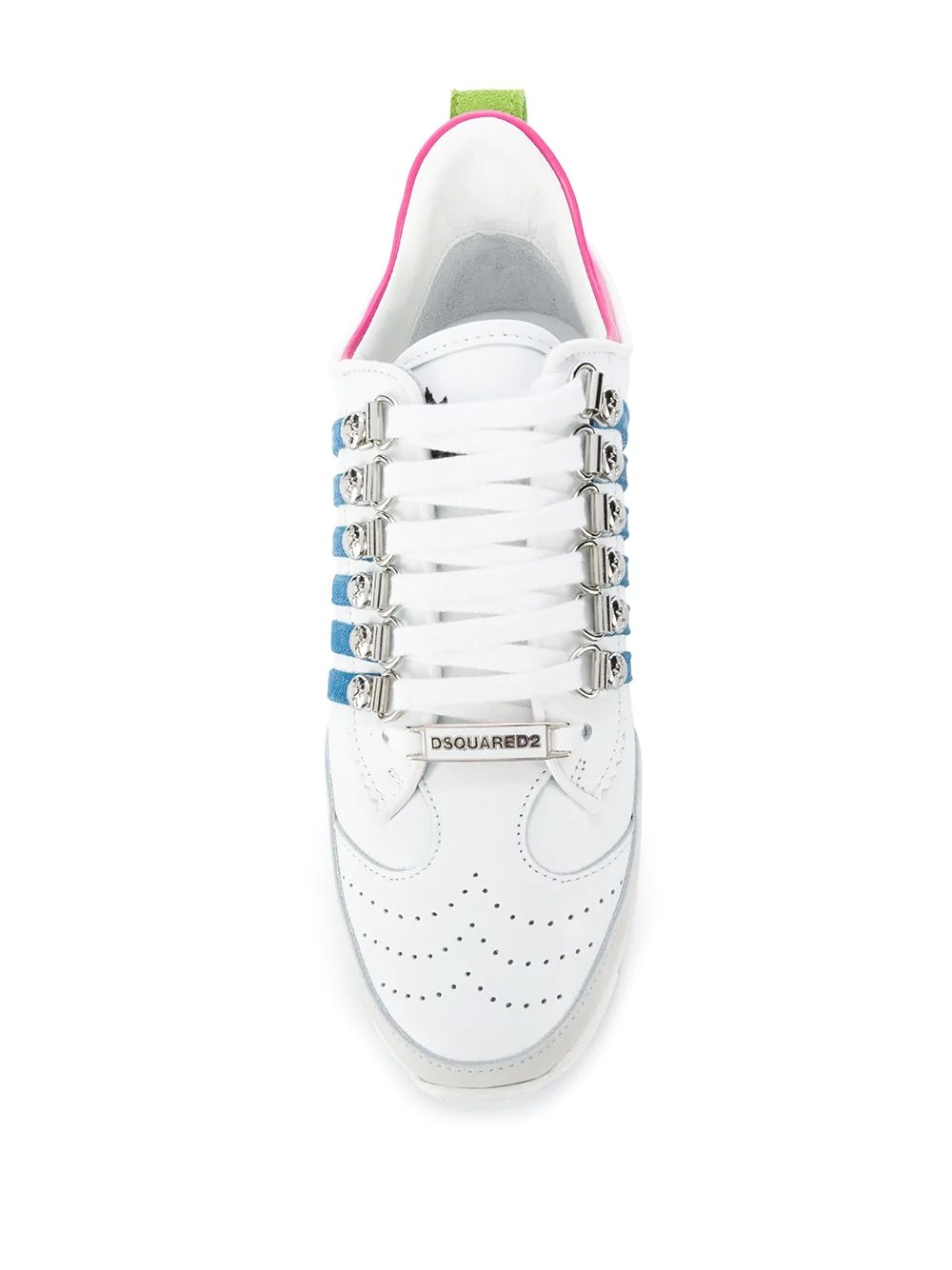 lace up trainers with colourful stripe detail - 4